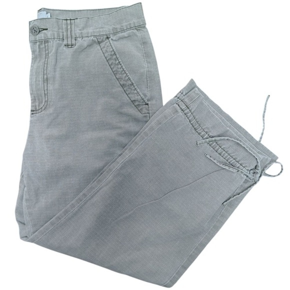 Vintage 90s Calvin Klein Cargo Capris Womens Size 8 Gray Cotton Casual